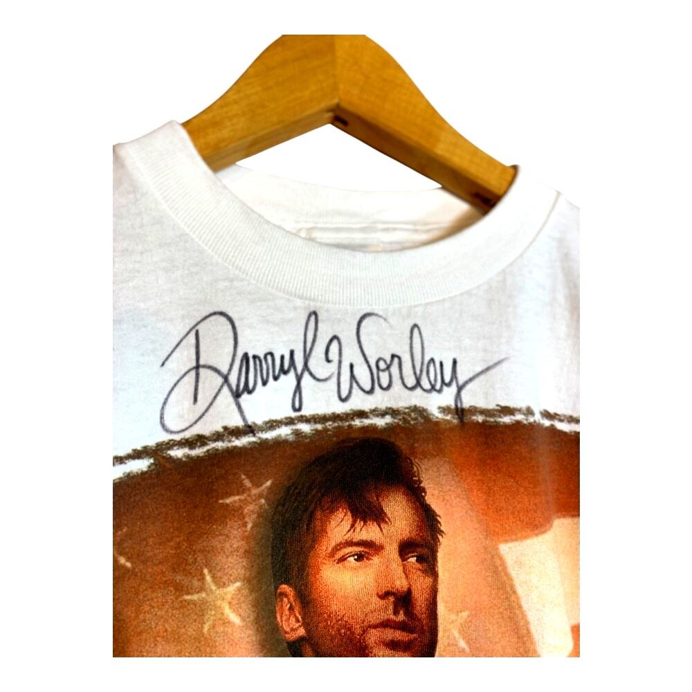 2003 Darryl Worley Signed Double Sided Promo Graphic Tee 9/11 Commemorative L - Picture 7 of 8